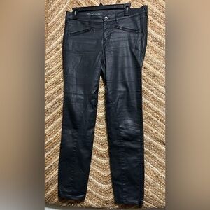 Madewell Women's Coated Black Jeans,Faux Leather,Size 29